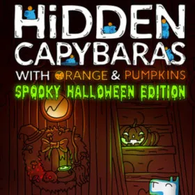 Hidden Capybaras with Orange and Pumpkins: Spooky Halloween Edition