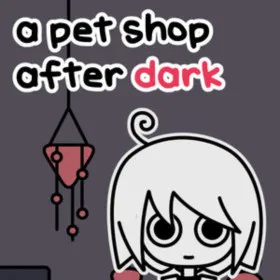 a pet shop after dark