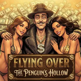 Flying over the penguin's hollow