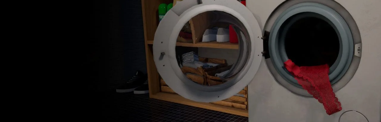 Mom got stuck in the washing machine