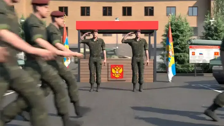 Армейские служащие отдают честь